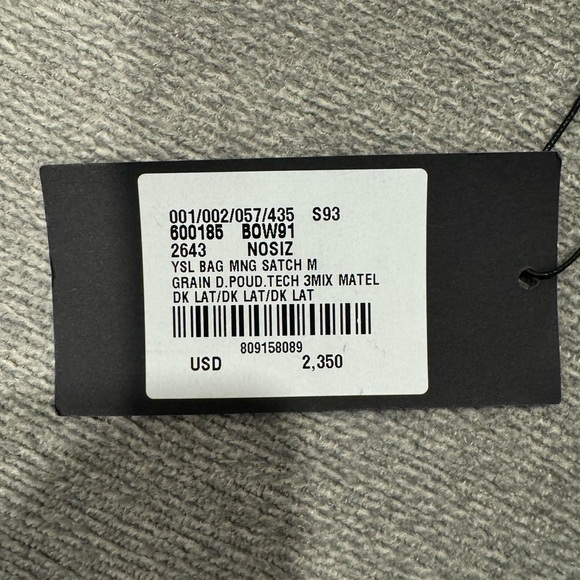 Saint Laurent ENVELOPE MEDIUM IN QUILTED GRAIN DE POUDRE EMBOSSED LEATHER - Picture 14 of 14